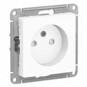 Розетка без заземления со шторками 16А SE AtlasDesign, белый