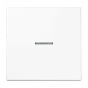 Клавиша 1-ая с подсветкой для одноклавишного выключателя или кнопки Jung LS Белый