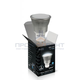 Лампа Gauss LED MR16 GU10 8W SMD AC220-240V 4100K  1/10/100