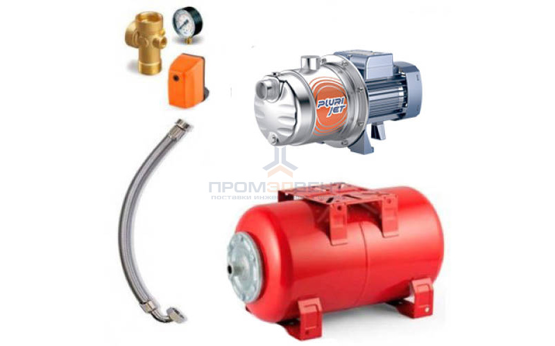 Насосная станция Pedrollo HYDROFRESH PLURIJETm 3/60-N-24CL - 0,37 кВт (Qmax 70 л/мин, 1x230В)