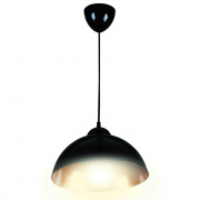 14-47 Светильник декоративный, подвесной, "Пэрсо", металлический, Е27 40Вт, 220В, черный с золотым, шнур черный, 450мм, крепление на планку, Ø250х150мм, лампочки в комплект не входят.