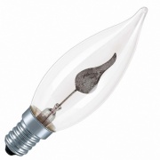 Лампа свеча мерцающий огонь Osram DECOR BA FLICKER CL 3W 230V E14 прозрачная