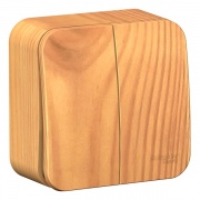 Выключатель 2-клавишный (cх.5) Blanca Schneider Electric 10А 250В ясень изол.пластина