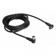 Шнур TV PLUG-TV JACK 1.5М Угловой Черный