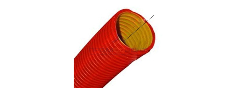 Труба гибкая двустенная для кабельной канализации д.63мм, цвет красный, без протяжки [бухта 50м]