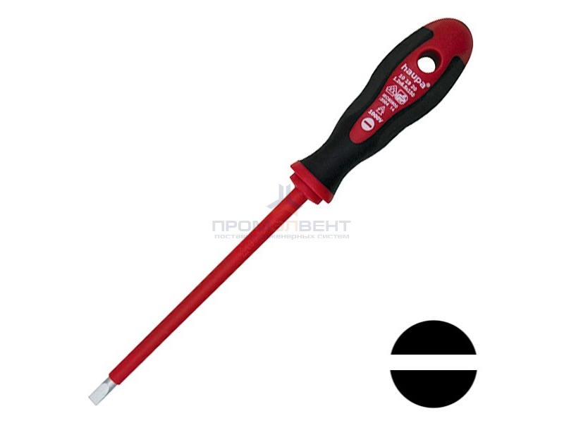 Отвертка для электромонтера HAUPA VDE 1000V 2.5х75мм