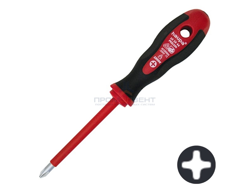 Отвертка крестообразная HAUPA VDE 1000V PH 0