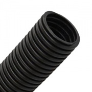 Труба гофрированная ПНД d16мм с протяжкой, черная [бухта 100м]