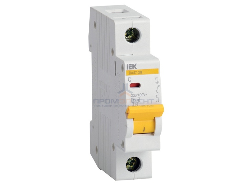 Автоматический выключатель ВА47-29 1Р  6А 4,5кА характеристика С ИЭК (автомат)