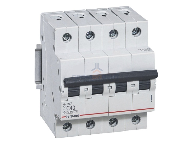 Автоматический выключатель Legrand RX3 4П 40A 4,5кА C (автомат)