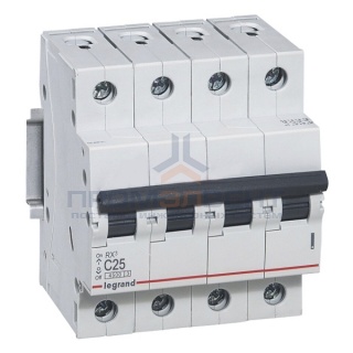 Автоматический выключатель Legrand RX3 4П 25A 4,5кА C (автомат)