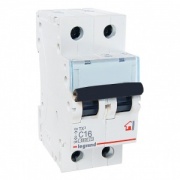 Автоматический выключатель Legrand TX3 C16A 2П 6kA (автомат)