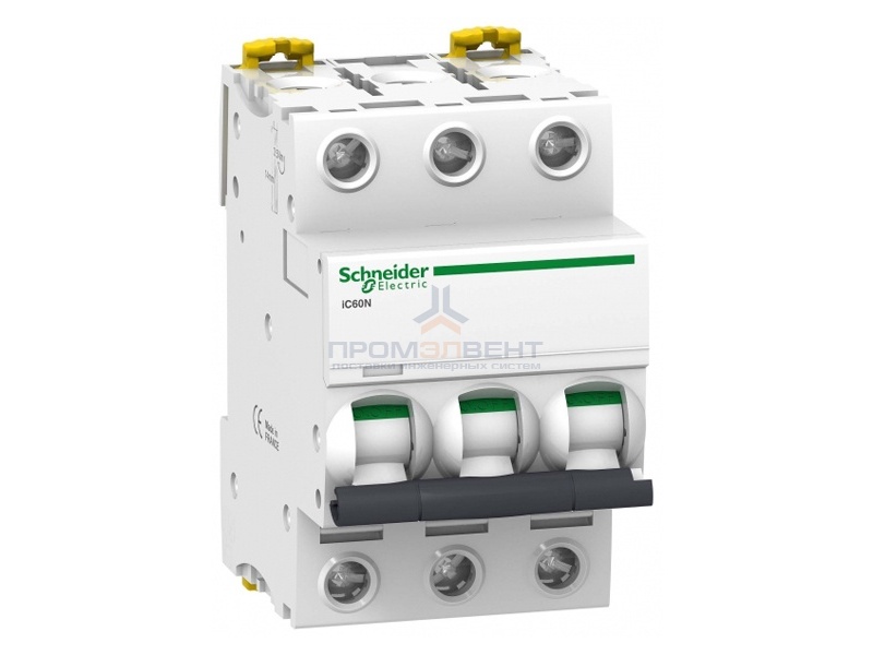 Автоматический выключатель Schneider Electric Acti 9 iC60N 3П 20A 6кА B (автомат)