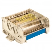 Блок распределительный на DIN рейку DKC 4р 125А, 7х6мм 2х7,5мм 2x9мм.