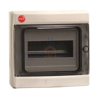 Щиток настен. с дверцей   8мод., IP65, серый, с усил. клеммн.блоком в компл. 1х87308