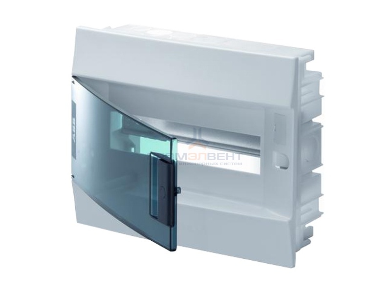 Бокс в нишу ABB Mistral41 12М зеленая дверь без клеммного блока