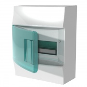 Бокс настенный ABB Mistral41 8М зеленая дверь без клеммного блока