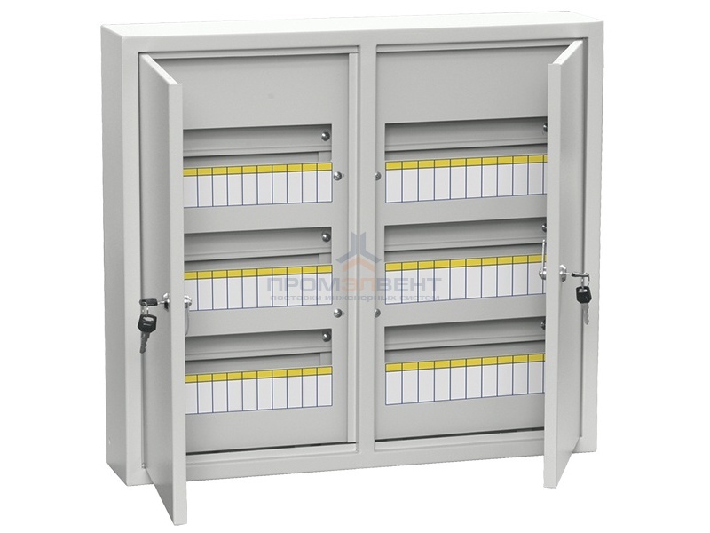 Щит металлический ЩРн-72з-1 36 УХЛ3 IP31 на 72 модуля навесной 540х600х120 двухдверный серый ИЭК