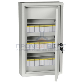 Щит металлический ЩРн-36з-1 36 УХЛ3 IP31 на 36 модулей навесной 540х310х120 серый ИЭК