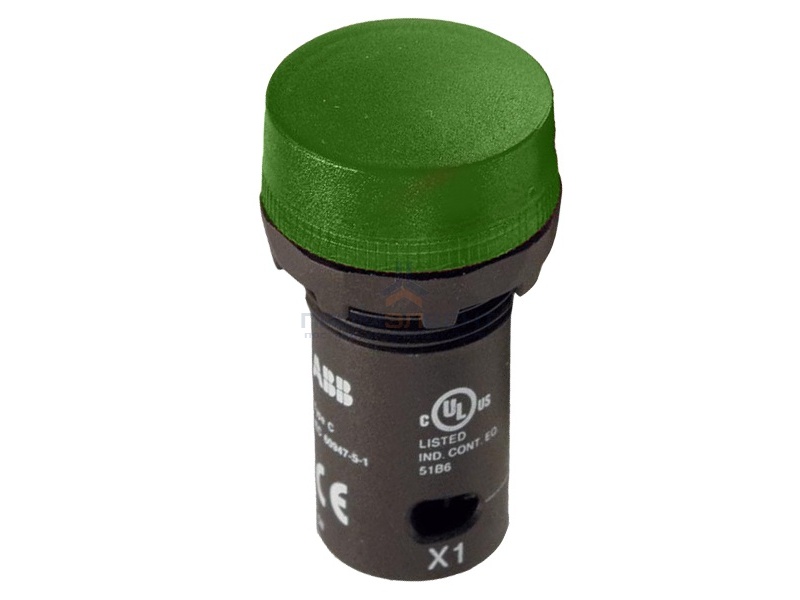 Лампа ABB CL-502G зеленая со встроенным светодиодом 24В AC/DC